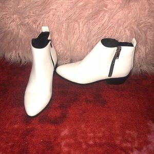 White summer booties
